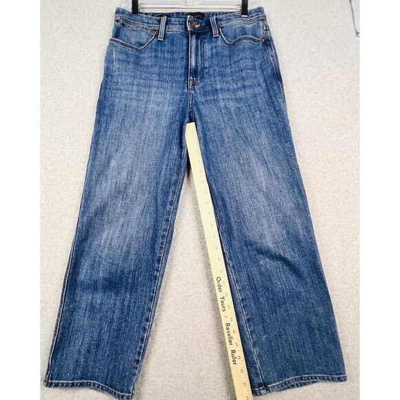 Talbots Stovepipe Jeans Indigo Wide-Leg Crop Denim Western Y2K - Picture 7 of 12